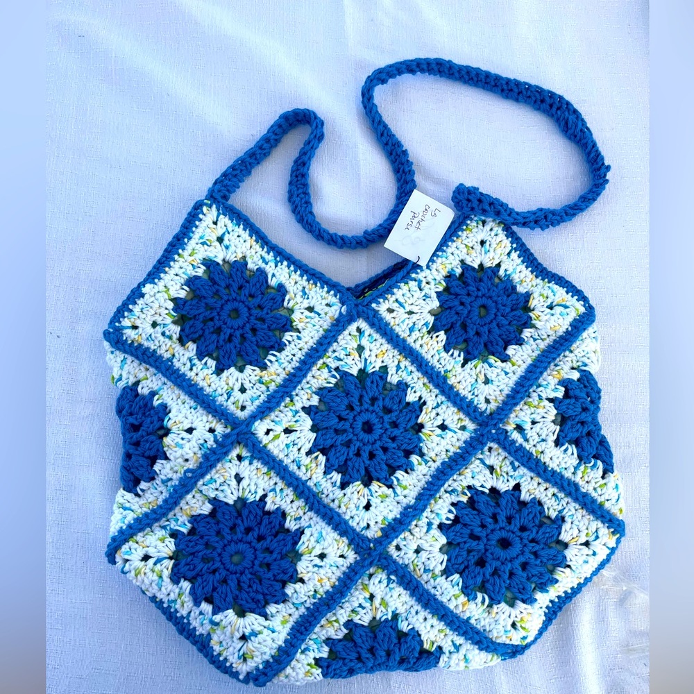 Home made crochet purse. 100% cotton and lined with pocket